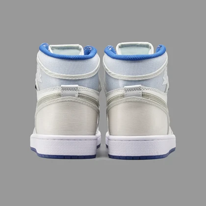 نایکی جردن 1 زوم سفید آبی ساق‌دار Nike Air Jordan 1 Retro High Zoom White Racer Blue