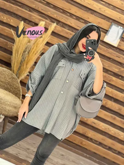 مانتو اطلسی جیب پرچی