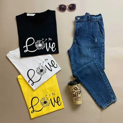 تیشرت رنگی لاو love