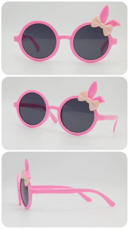 عینک آفتابی بچگانه طرح خرگوش پاپیون‌دار با شیشه‌های ضد اشعه UV