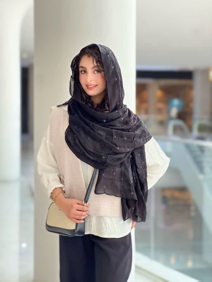 شال مشکی مارال کد 1382