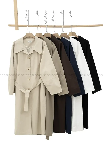 بارانی جلو دکمه آستر دار کد1004809