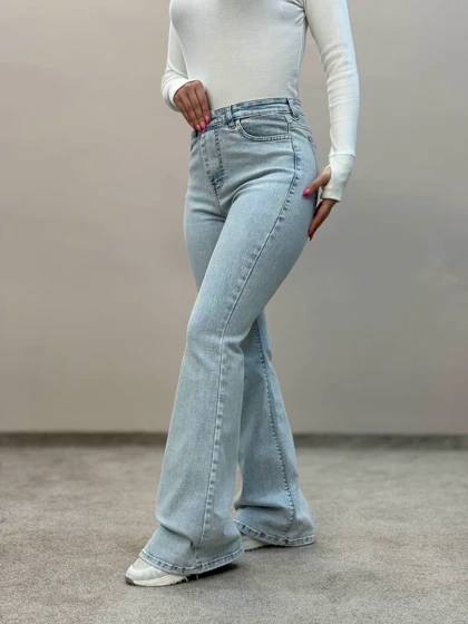 شلوار جین (بوتکات)دمپا یخی اسیدشور9484