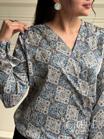 شومیز چپ و راستی طرحدار