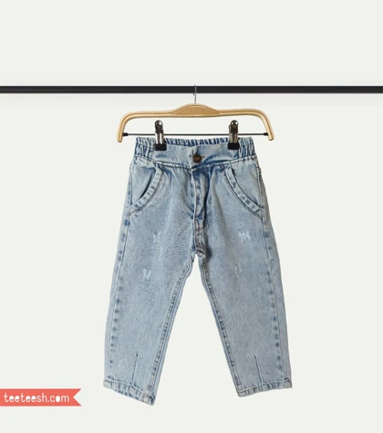 شلوار مام فیت جین روشن