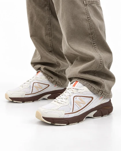 کتانی بزرگپا مدل نیوبالانس 1064 سفید کرم قهوه ای (کیفیتمستر) New Balance