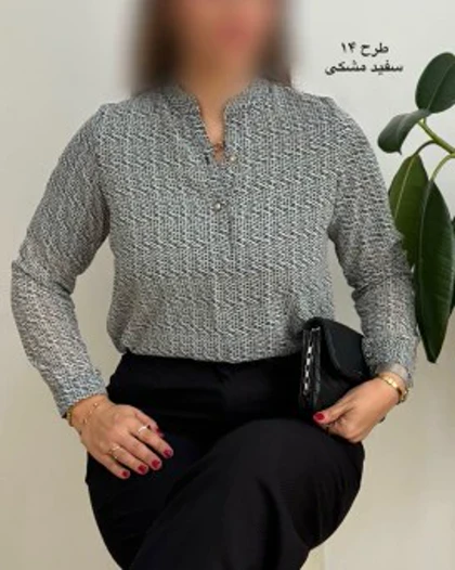 شومیز حریر دو دگمه 5