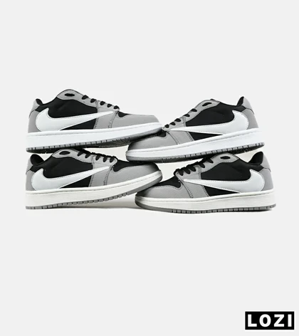 کفش کتانی مردانه مشکی طوسی NIKE travis scott