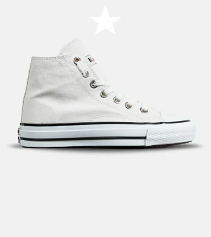 کفش کتانی ساق‌دار مردانه و زنانه سفید کرم All STAR مدل 7093