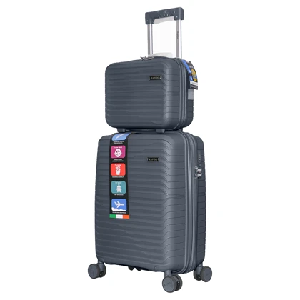 چمدان Rapido مدل R-40371-SX سایز کوچک به همراه چمدان لوازم آرایشی