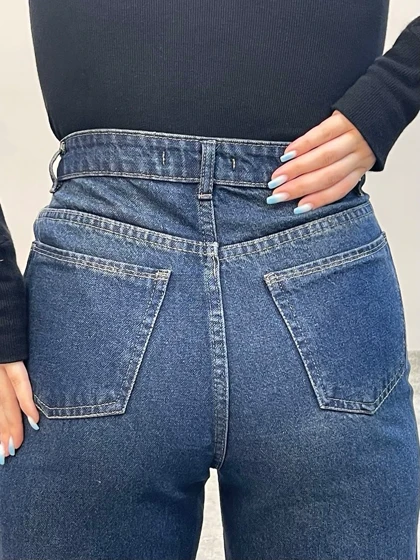 شلوار جین واید لگ سورمه ای تینت 8446ویتا