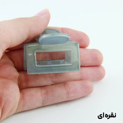 کلیپس دخترانه مدل مربعی کوچک دو رنگ
