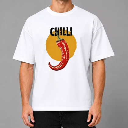 تیشرت طرح فلفل chili کد 2