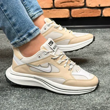 کتانی اسپرت مردانه مدل نایک NIKE رنگ کرم