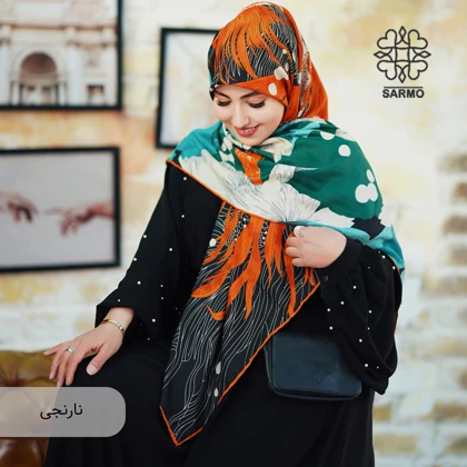 روسری ابریشم توییل ماهی
