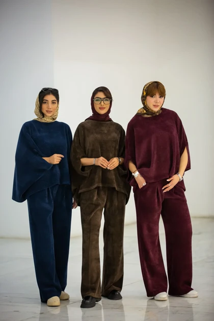 شلوار بگ زنانه بیسکوئیتی دو پیلی