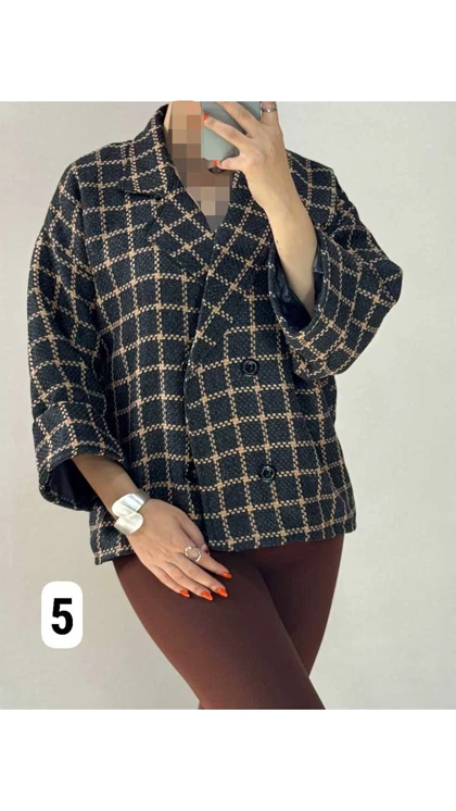 کت باکسی چهارخونه 66280