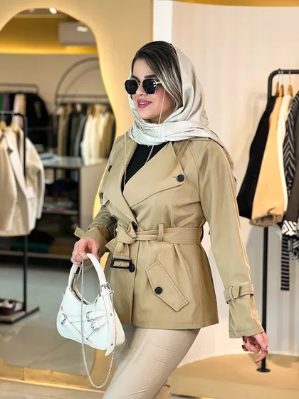 بارانی تک جیب کاراملی 010202