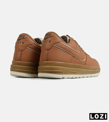 کفش کتانی بزرگ پا قهوه ای NIKE AIR FORCE مدل 7650