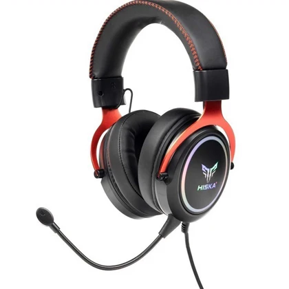 هدفون و هدست گیمینگ سیمی هیسکا مدل GHR-05 با نورپردازی RGB