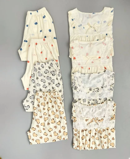 ست بلوز و شلوارک سه طرح کد 3359