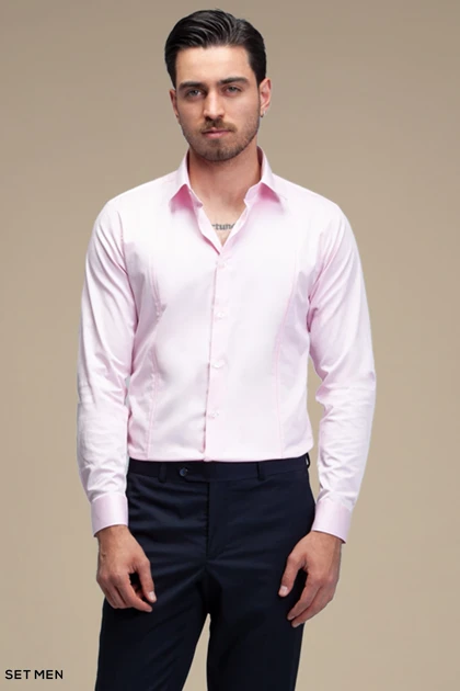 پیراهن مردانه ساده آستین بلند ست من