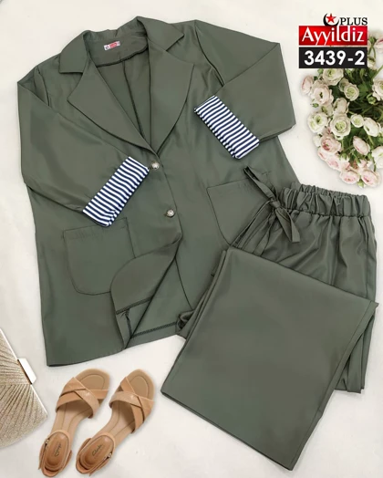 کت و شلوار اسپرت زنانه سایز بزرگ کد 3439