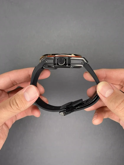 ساعت مچی اوبلو جمجمه‌ای قاب مشکی رزگلد Hublot MP-09 Tourbillon