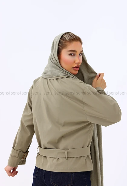 ترنچ کت آستردار کتان زارا کد1006685