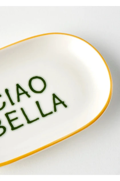بشقاب پذیرایی Bella Maison مدل Line پرسلان - زرد