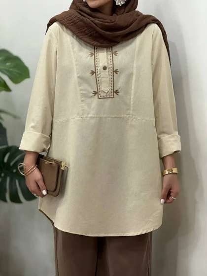 تونیک مانتویی گلدوزی فریناز 4