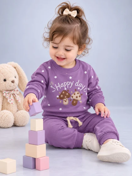 بلوز شلوار قارچ happy یاسی هوم کیدز