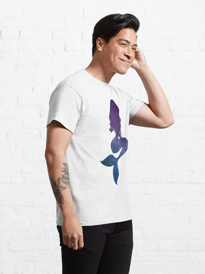 تیشرت the little mermaid طرح Galaxy Mermaid