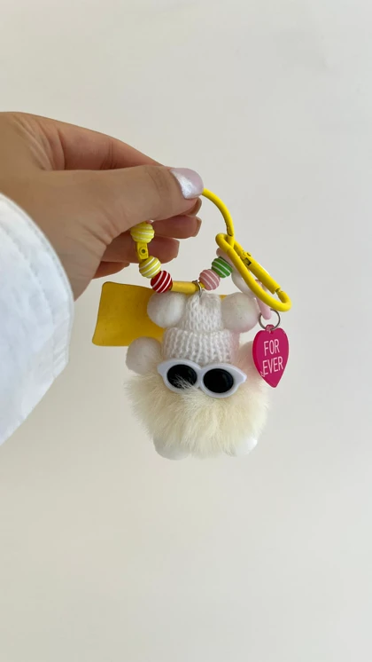 چارم بگ POM POM سفید
