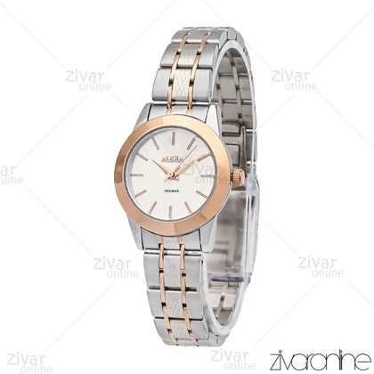 ساعت الکسا زنانه رزگلد نقره ای صفحه سفید 105883
