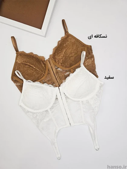 کراپ تاپ توری بندی کاپ‌دار