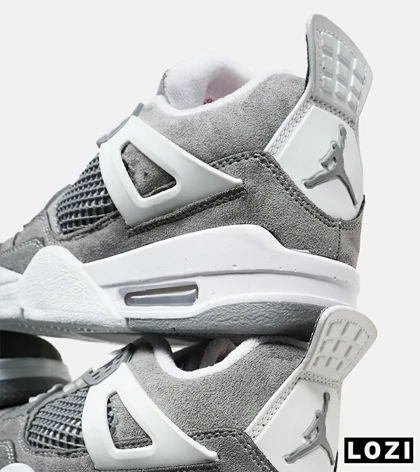 کتانی ساق‌دار زنانه و مردانه طوسی Nike air jordan 4 مدل 6467