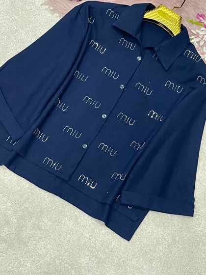 شومیز لینن | شومیز لینن miu miu کد 481