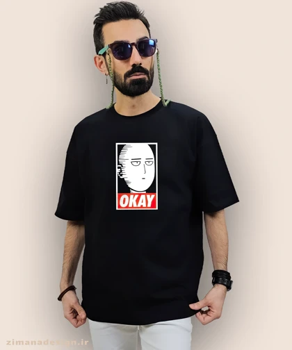 تیشرت لش مردانه و زنانه طرح وان پانچ من شخصیت سایتاما کد 899