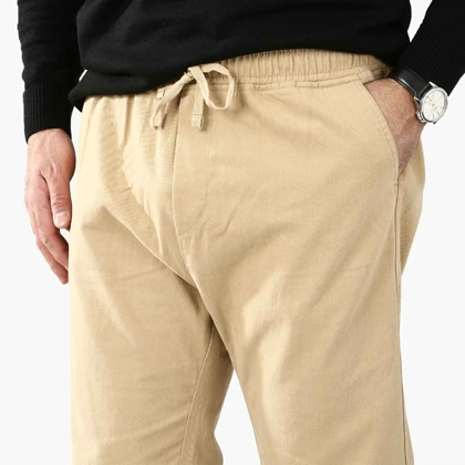 شلوار اسلش کتان دمپا ساده مردانه مدل 64792