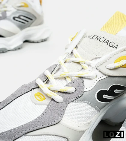 کفش کتانی مردانه و زنانه سفید طوسی زرد BALENCIAGA