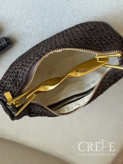 کیف هلالی طرح بافت