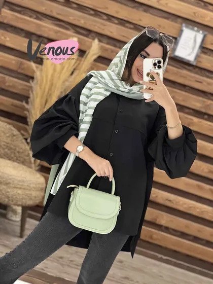 مانتو داکرون یقه حلقه