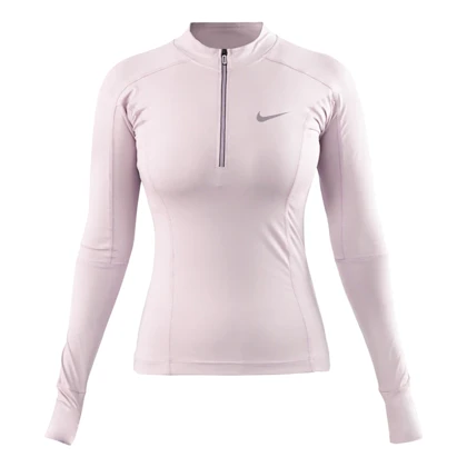 استرج آستین بلند نیم زیپ ورزشی زنانه نایک مدل SRN-4L1213 یاسی