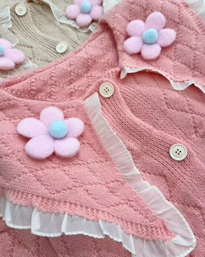 ژاکت بافت عروسکی کد 5478