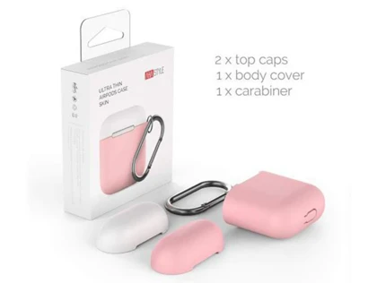 کاور سیلیکونی دو درب قلاب دار ایرپاد 1 و 2 آها استیل AHAStyle PT46 Case Airpods 1/2