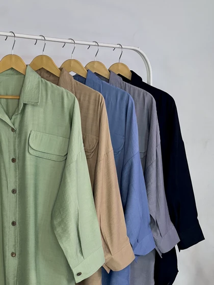 مانتو دکمه دار رامک