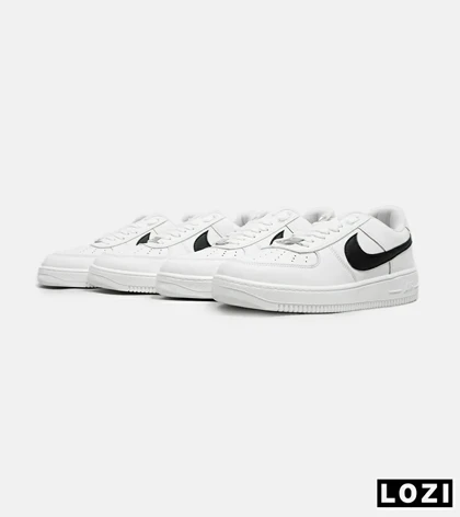 کفش کتانی بزرگ پا سفید مشکی NIKE AIR FORCE مدل 5686