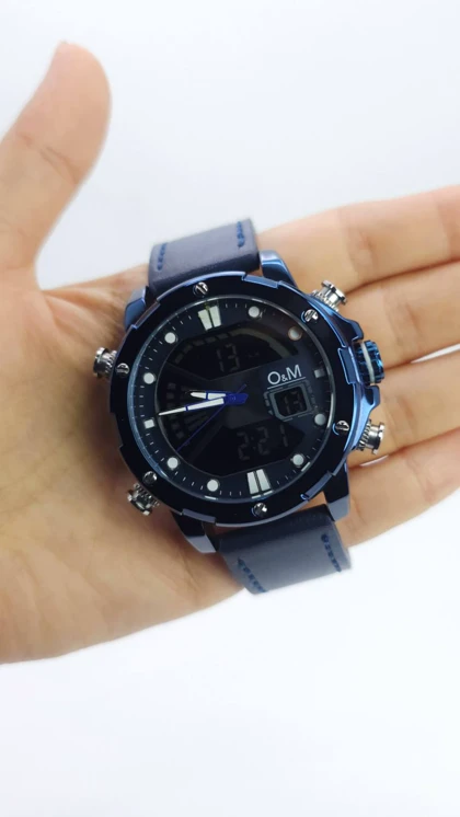 ساعت مچی مردانه او و ام O&M 2201 دو زمانه و دوموتوره