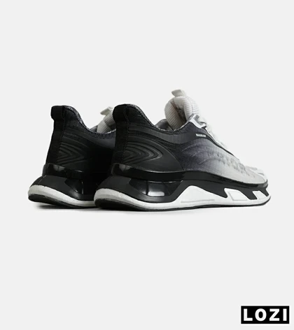 کفش کتانی ورزشی مشکی سفید Warrior Sneakers مدل 7851